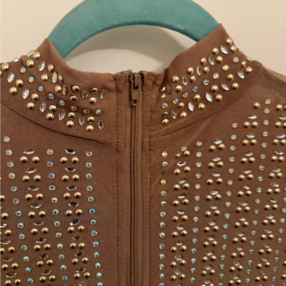 DAY G Sheer Embellished sheer Long Sleeve Bodysuit NWT - Picture 10 of 11